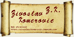 Živoslav Komerović vizit kartica